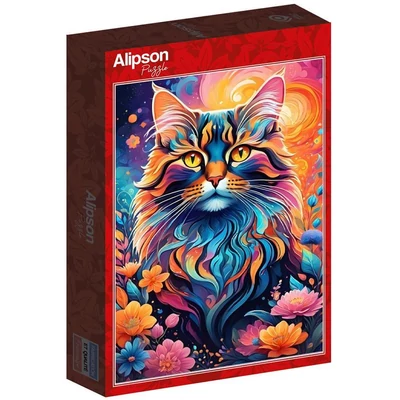 Alipson 50228 - Multicoloured Cat - 1000 db-os puzzle
