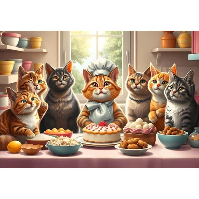 Alipson 50231 - Pastry Cats in Action - 1000 db-os puzzle