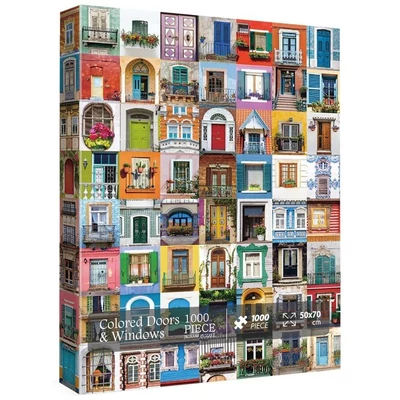Bboldin X-024 - Colorful Doors &amp; Window - 1000 db-os puzzle