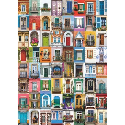 Bboldin X-024 - Colorful Doors &amp; Window - 1000 db-os puzzle