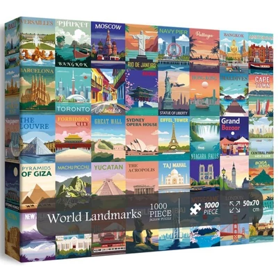 Bboldin Z-1444 - World Landmarks - 1000 db-os puzzle