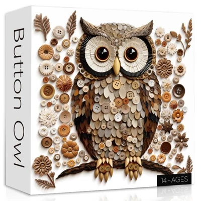 Bboldin Z-1532 - Button Owl - 1000 db-os puzzle