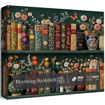 Bboldin Z-1734 - Blooming Bookshelf - 1000 db-os puzzle