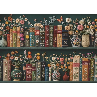 Bboldin Z-1734 - Blooming Bookshelf - 1000 db-os puzzle