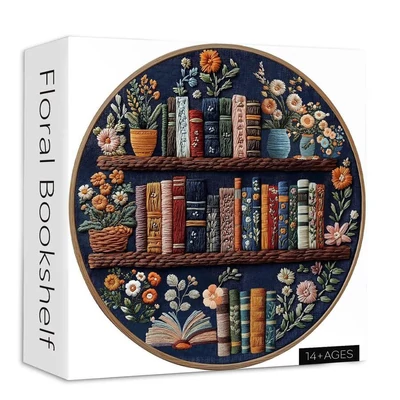 Bboldin Z-1821 - Floral Bookshelf - 1000 db-os puzzle