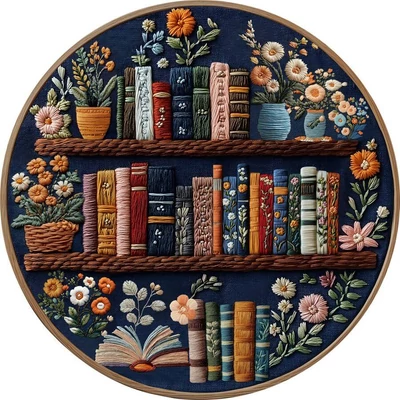 Bboldin Z-1821 - Floral Bookshelf - 1000 db-os puzzle