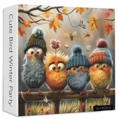 Bboldin Z-1827 - Cute Bird Winter Party - 1000 db-os puzzle