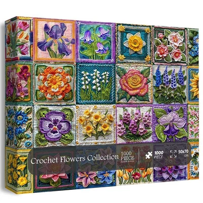 Bboldin Z-1900 - Crochet Flowers Collection - 1000 db-os puzzle