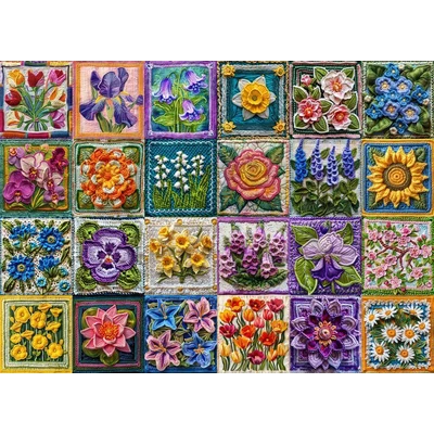 Bboldin Z-1900 - Crochet Flowers Collection - 1000 db-os puzzle