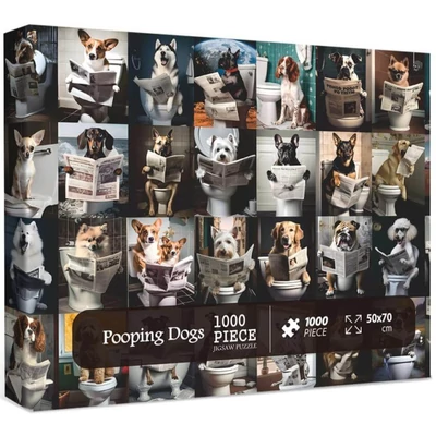 Bboldin Z-240 - Pooping Dogs - 1000 db-os puzzle