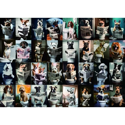 Bboldin Z-240 - Pooping Dogs - 1000 db-os puzzle