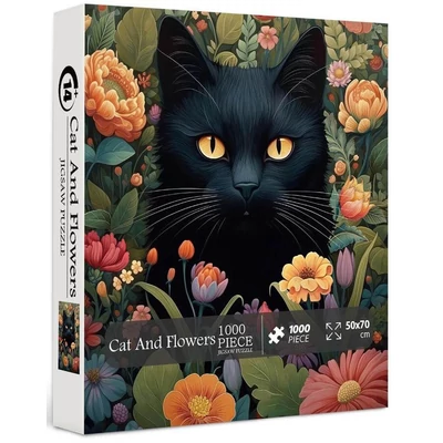 Bboldin Z-359 - Cat And Flowers - 1000 db-os puzzle