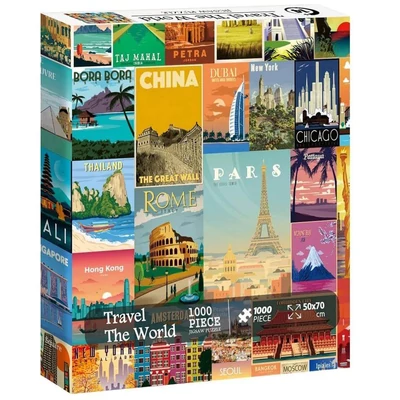 Bboldin Z-443 - Vintage World Travel Poster - 1000 db-os puzzle