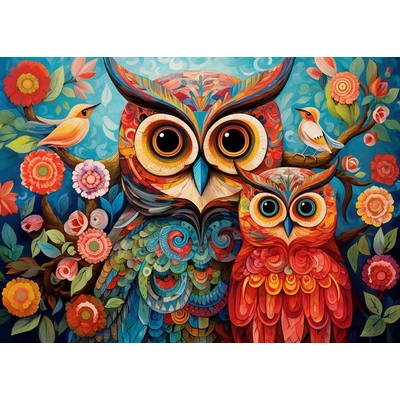 Bboldin Z-537 - Floral Owl - 1000 db-os puzzle