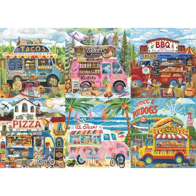 Bboldin Z-639 - Food Trucks - 1000 db-os puzzle