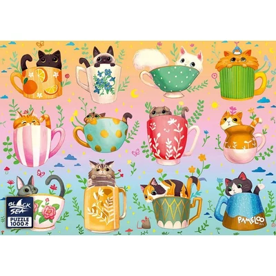 Black Sea  BS72214 - Cats in Cups - 1000 db-os Premium puzzle