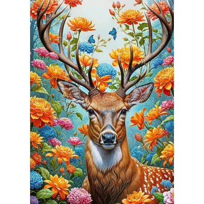 Black Sea BS82406 - Among the Flowers - Deer - 500 db-os puzzle