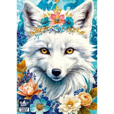 Black Sea BS82417 - Among the Flowers - Arctic fox - 500 db-os puzzle