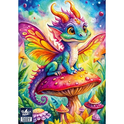 Black Sea BS82434 - Baby dragon in the Mushroom Kingdom - 1000 db-os puzzle
