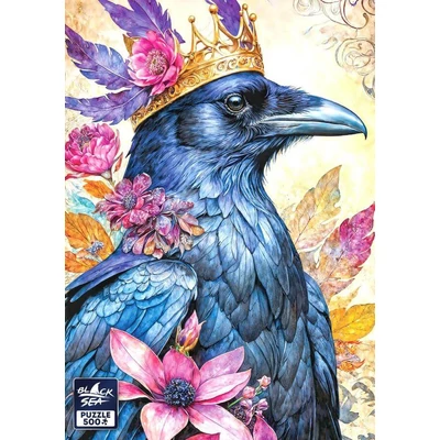Black Sea  BS82503 - Among the Flowers - Raven - 500 db-os puzzle