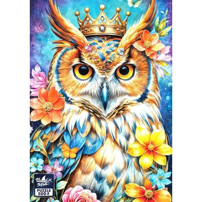 Black Sea  BS82504 - Among the Flowers - Owl - 500 db-os puzzle