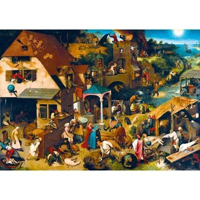 Bluebird 60226 - Pieter Bruegel the Elder - Netherlandish Proverbs 1559 - 1000 db-os Art by puzzle