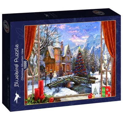 Bluebird 90673 - Christmas Mountain View - 1000 db-os puzzle