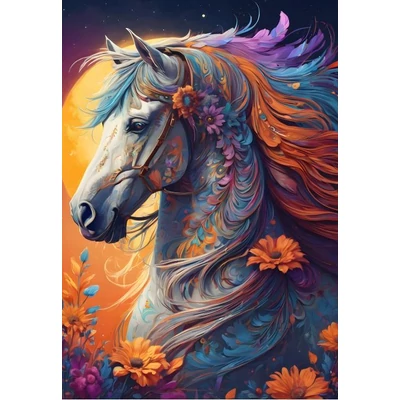 Bluebird 90931 - Floral Horse - 1000 db-os puzzle
