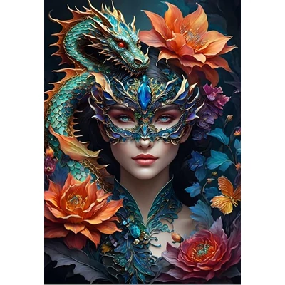 Bluebird 90926 - Lady with a Dragon - 1000 db-os puzzle