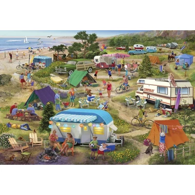 Bluebird 90588 - Seaside Cramped Grounds - 1000 db-os puzzle
