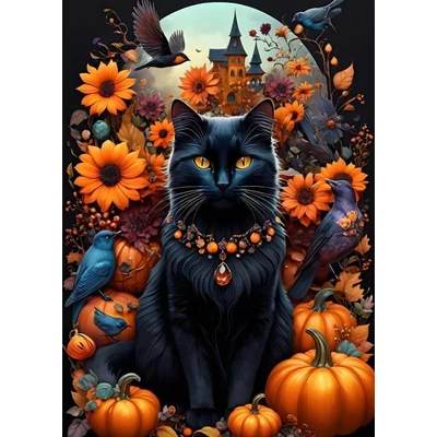 Bluebird 90827 - Autumn Cat - 500 db-os puzzle