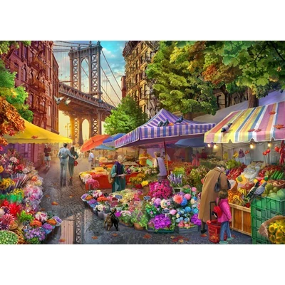 Bluebird 90913 - Flower Market Brooklyn - 500 db-os puzzle