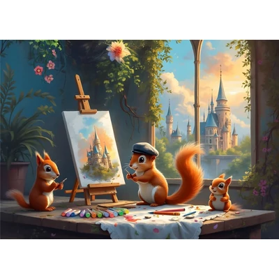 Bluebird 91009 - The Squirrels&#039; Workshop - 500 db-os puzzle