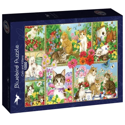 Bluebird 91014 - Cats and Kittens - 1000 db-os puzzle