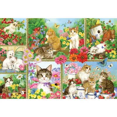 Bluebird 91014 - Cats and Kittens - 1000 db-os puzzle