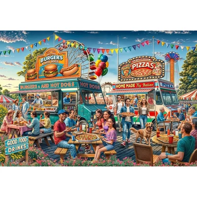 Bluebird 91016 - Food Trailer - 1000 db-os puzzle