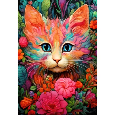 Bluebird 91019 - Kitty &amp; Bloom - 1000 db-os puzzle