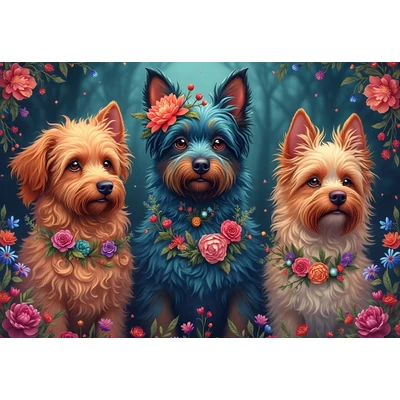 Bluebird 91021 - Dog trio - 1000 db-os puzzle