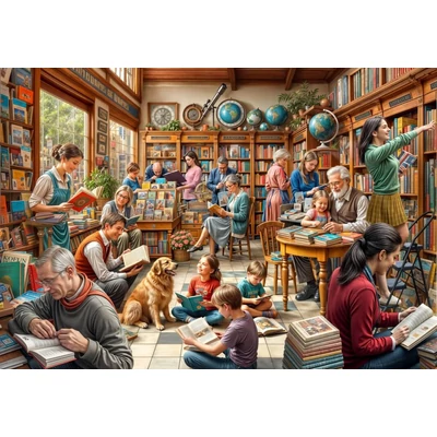 Bluebird 91032 - Bookstore - 1000 db-os puzzle