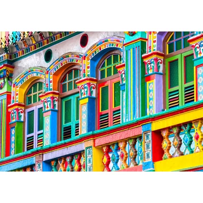 Bluebird 91042 - Coloured Facade, Singapore - 1000 db-os puzzle