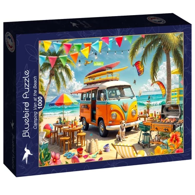 Bluebird 91043 - Camping Van at the Beach - 1000 db-os puzzle