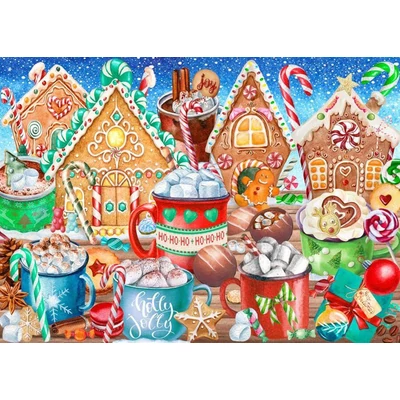 Bluebird 91077 - Candy Canes And Cocoa - 500 db-os puzzle