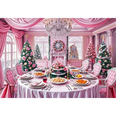 Bluebird 91081 - Christmas Feast in Pink - 1000 db-os puzzle
