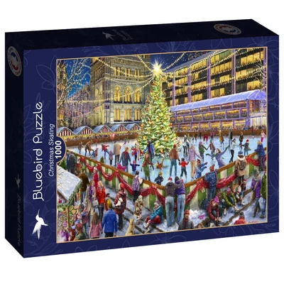Bluebird 91088 - Christmas Skating - 1000 db-os puzzle