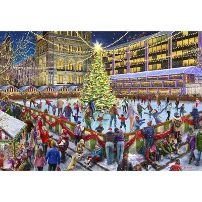 Bluebird 91088 - Christmas Skating - 1000 db-os puzzle