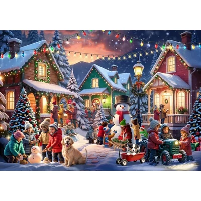 Bluebird 91091 - Christmas Neighborhood - 2000 db-os puzzle