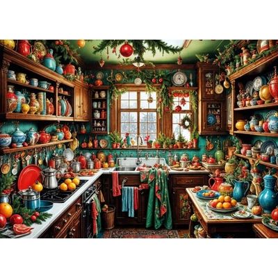 Bluebird 91092 - Country Kitchen Christmas - 1500 db-os puzzle