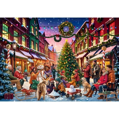 Bluebird 91098 - Christmas Street - 2000 db-os puzzle