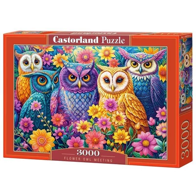 Castorland C-300723 - Virágok és baglyok - 3000 db-os puzzle