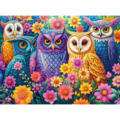 Castorland C-300723 - Virágok és baglyok - 3000 db-os puzzle